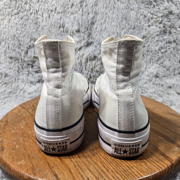 Converse Shoes Women Sz 10 All Star Chuck Taylor Sneakers White High Top Lace Up - Picture 4 of 8